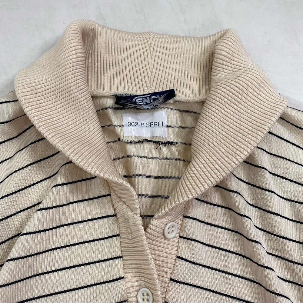 Givenchy Sport Yellow Striped button down Sweater size S - Picture 5 of 12